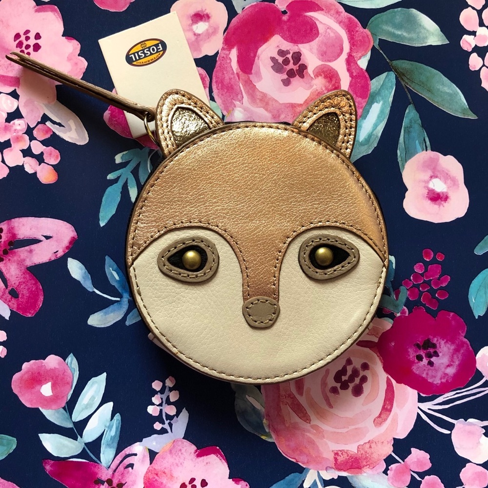Fossil Rose Gold Fox 🦊 Coin Purse, NWT